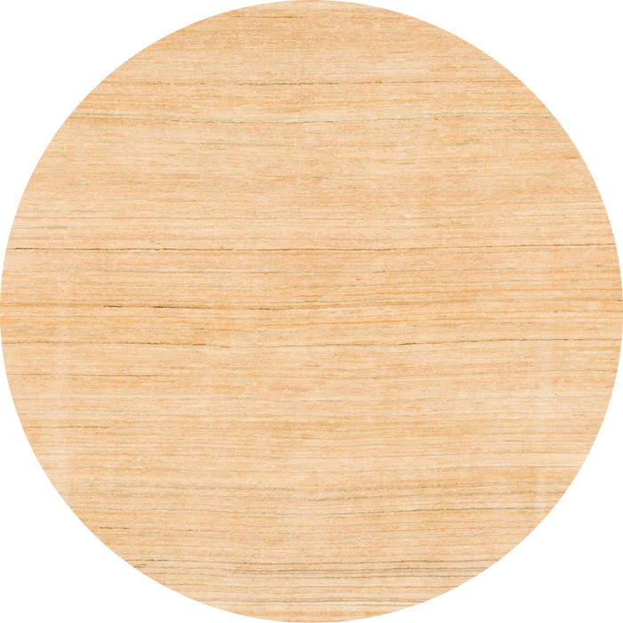 Round Abstract Yellow Solid Rug, abs136