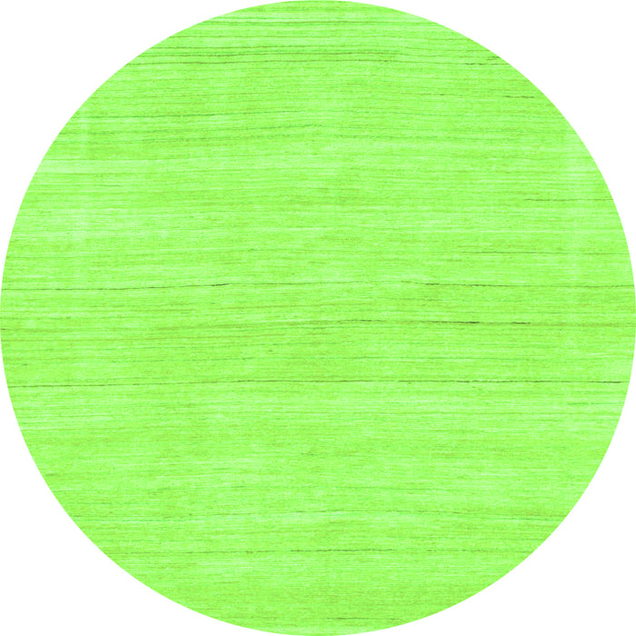 Round Solid Green Modern Rug, abs136grn