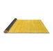 Sideview of Solid Yellow Modern Rug, abs136yw