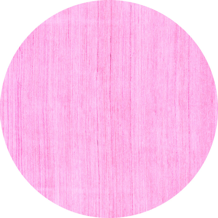 Round Solid Pink Modern Rug, abs136pnk