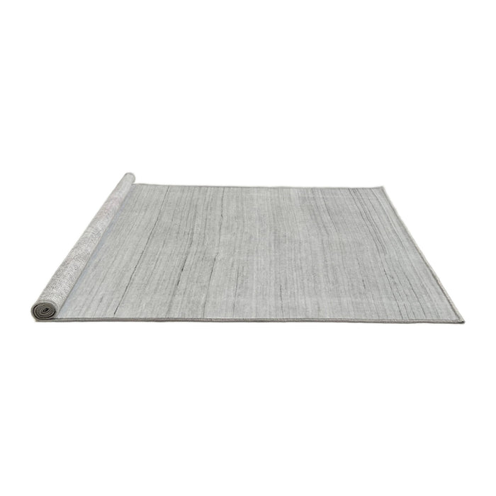 Sideview of Machine Washable Solid Gray Modern Rug, wshabs136gry