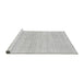 Sideview of Machine Washable Solid Gray Modern Rug, wshabs136gry