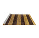 Machine Washable Abstract Bakers Brown Rug, wshabs137