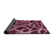 Sideview of Abstract Red Modern Rug, abs1370