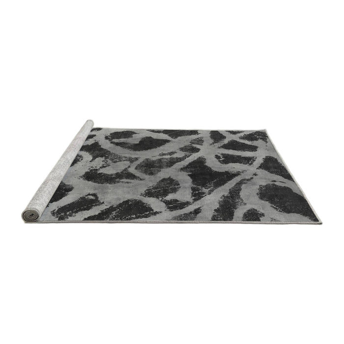 Sideview of Machine Washable Abstract Gray Modern Rug, wshabs1370gry