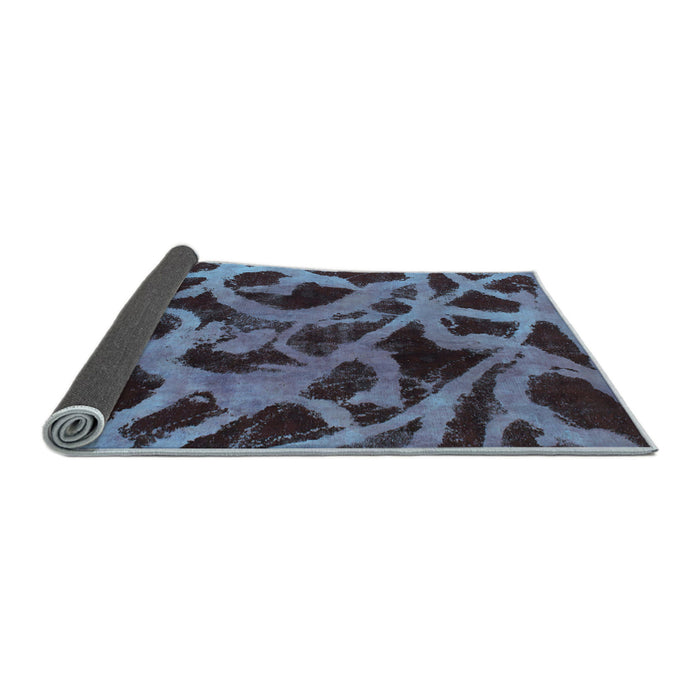 Sideview of Abstract Light Blue Modern Rug, abs1370lblu