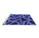 Sideview of Machine Washable Abstract Blue Modern Rug, wshabs1370blu