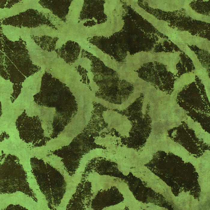 Machine Washable Abstract Green Modern Area Rugs, wshabs1370grn