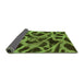 Sideview of Abstract Green Modern Rug, abs1370grn