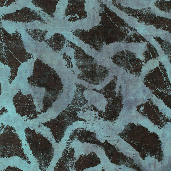 Machine Washable Abstract Turquoise Modern Area Rugs, wshabs1370turq