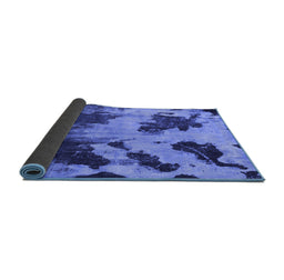 Sideview of Abstract Blue Modern Rug, abs1371blu
