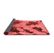 Abstract Red Modern Area Rugs