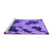 Sideview of Machine Washable Abstract Purple Modern Area Rugs, wshabs1371pur
