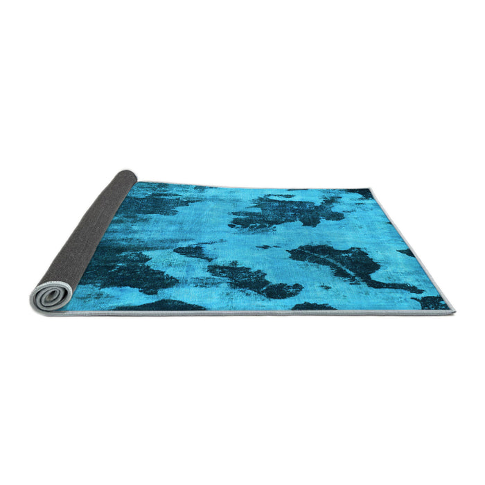 Sideview of Abstract Light Blue Modern Rug, abs1371lblu