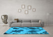 Machine Washable Abstract Light Blue Modern Rug in a Living Room, wshabs1371lblu