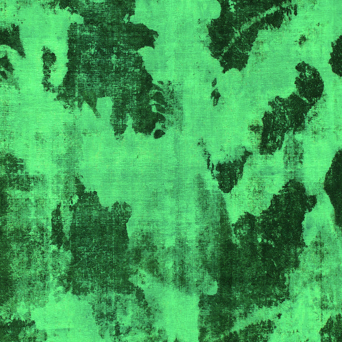 Machine Washable Abstract Green Modern Area Rugs, wshabs1371grn