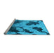 Sideview of Machine Washable Abstract Light Blue Modern Rug, wshabs1371lblu