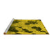Sideview of Machine Washable Abstract Yellow Modern Rug, wshabs1371yw