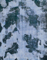 Machine Washable Abstract Denim Blue Rug, wshabs1371