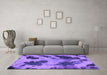 Machine Washable Abstract Purple Modern Area Rugs in a Living Room, wshabs1371pur