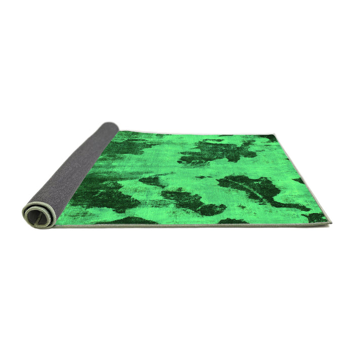 Sideview of Abstract Green Modern Rug, abs1371grn