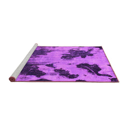 Sideview of Machine Washable Abstract Pink Modern Rug, wshabs1371pnk