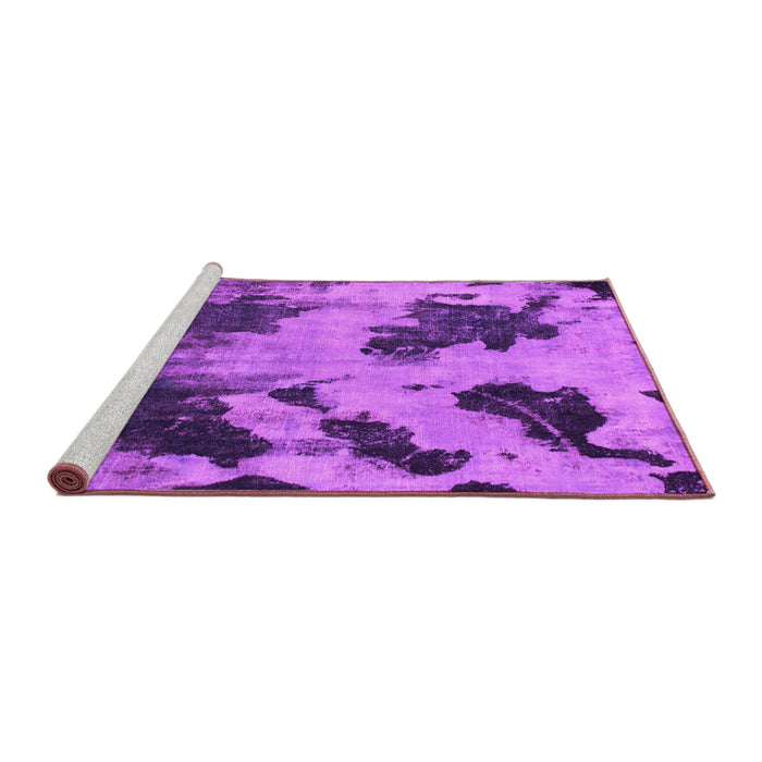 Sideview of Machine Washable Abstract Pink Modern Rug, wshabs1371pnk