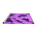 Sideview of Machine Washable Abstract Pink Modern Rug, wshabs1371pnk
