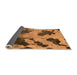 Sideview of Abstract Orange Modern Rug, abs1371org