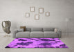 Machine Washable Abstract Pink Modern Rug in a Living Room, wshabs1371pnk