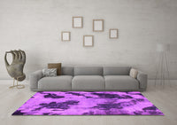 Machine Washable Abstract Pink Modern Rug, wshabs1371pnk