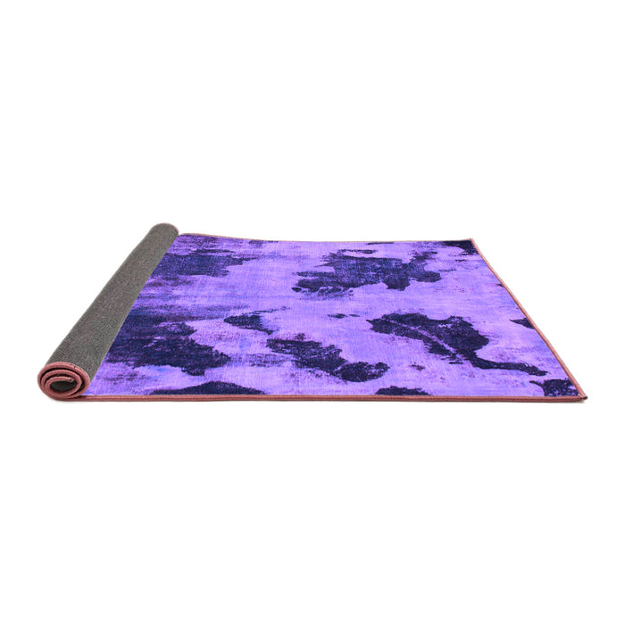 Sideview of Abstract Purple Modern Rug, abs1371pur