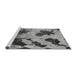 Sideview of Machine Washable Abstract Gray Modern Rug, wshabs1371gry