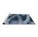 Sideview of Machine Washable Abstract Columbia Blue Rug, wshabs1372