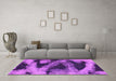 Machine Washable Abstract Pink Modern Rug in a Living Room, wshabs1372pnk