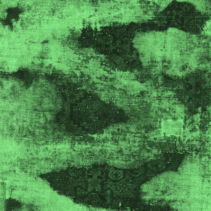 Machine Washable Abstract Emerald Green Modern Area Rugs, wshabs1372emgrn