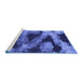 Sideview of Machine Washable Abstract Blue Modern Rug, wshabs1372blu