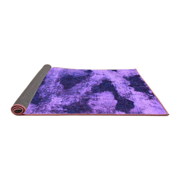 Sideview of Abstract Purple Modern Rug, abs1372pur
