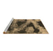 Sideview of Machine Washable Abstract Brown Modern Rug, wshabs1372brn