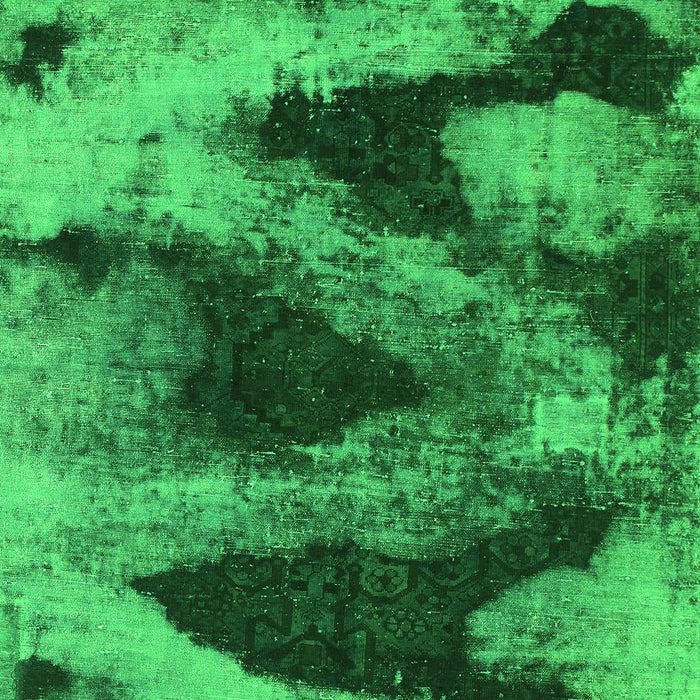 Machine Washable Abstract Green Modern Area Rugs, wshabs1372grn