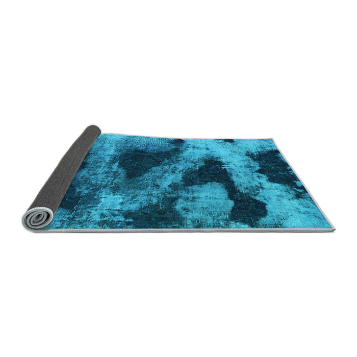 Sideview of Abstract Light Blue Modern Rug, abs1372lblu