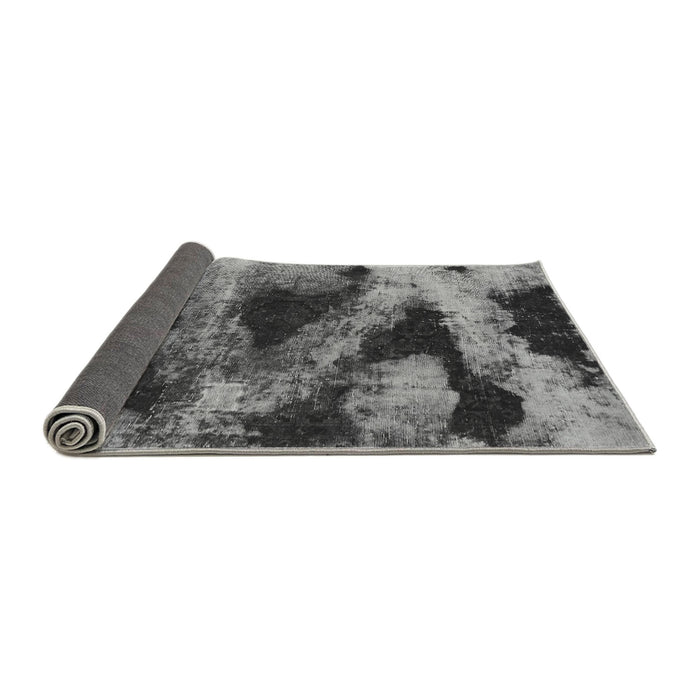 Sideview of Abstract Gray Modern Rug, abs1372gry