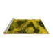 Sideview of Machine Washable Abstract Yellow Modern Rug, wshabs1372yw