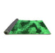 Sideview of Abstract Green Modern Rug, abs1372grn