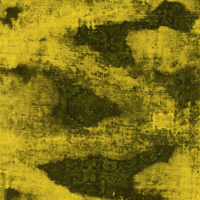 Machine Washable Abstract Yellow Modern Rug, wshabs1372yw