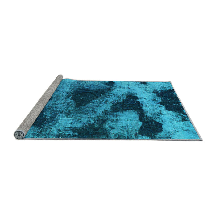 Sideview of Machine Washable Abstract Light Blue Modern Rug, wshabs1372lblu