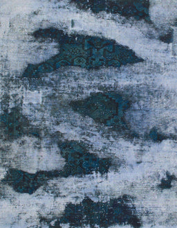 Machine Washable Abstract Columbia Blue Rug, wshabs1372