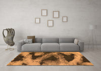 Machine Washable Abstract Orange Modern Rug, wshabs1372org