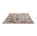 Sideview of Machine Washable Abstract Mauve Taupe Purple Rug, wshabs1373