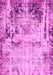 Machine Washable Abstract Pink Modern Rug, wshabs1373pnk